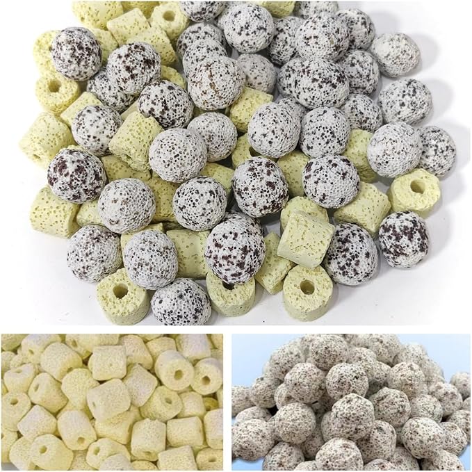 Filter Media, Bio Media for Aquarium Sump Filter Ceramic Rings Activated Carbon
