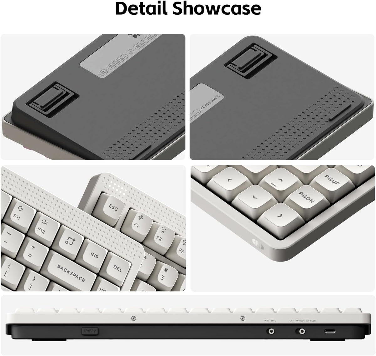 nuphy Node75 Hot-swap Wireless Mechanical Keyboard Gray-Brown Nano Switch