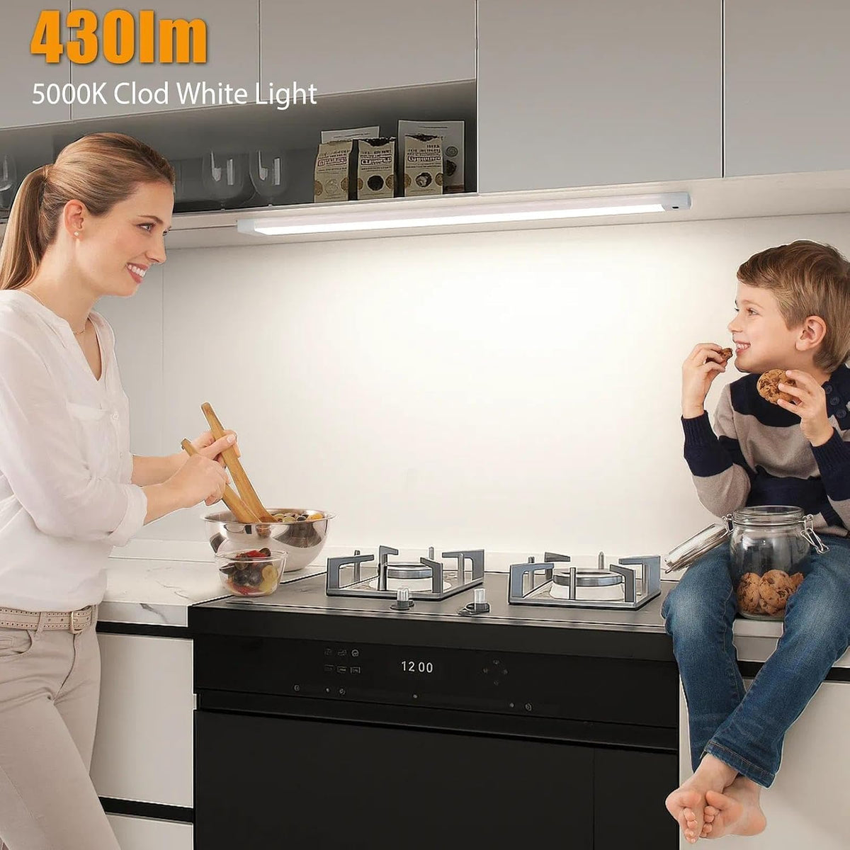 MYPLUS 24 Inch Under Cabinet Lights with Hand Wave,Plug and Play
