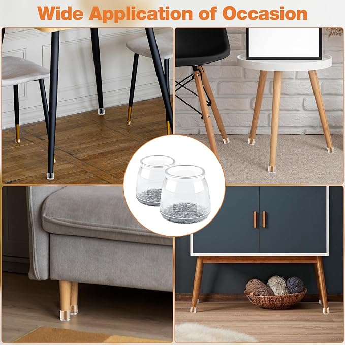 BAIPOK 36Pcs Round Chair Leg Floor Protectors