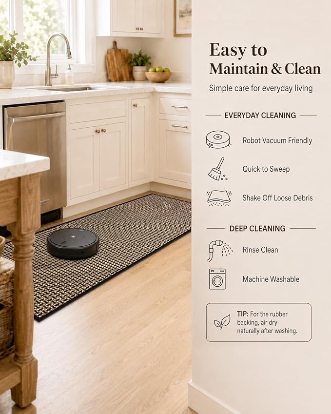 eqivei Kitchen Runner Rug, Island Walkway, Hallway or Laundry Room