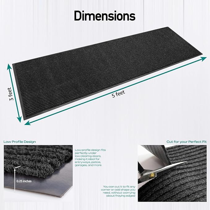 MaxMat® 4-Pack Extra Large Commercial Floor Mat, 3 x 5 Feet Heavy Duty