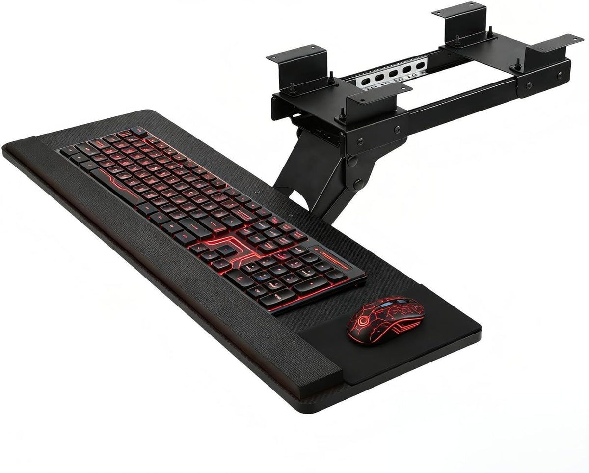 FAHKNS Ergonomic Keyboard Tray Under Desk, Large Size Keypad Tray Holder