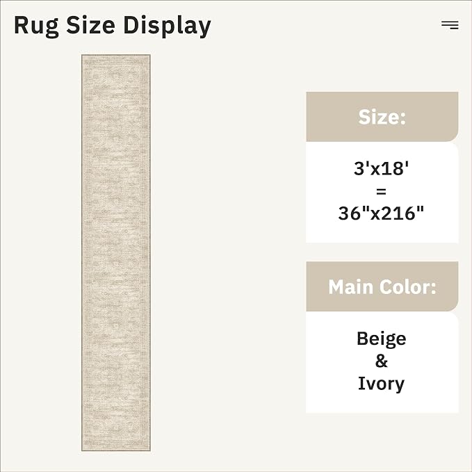 Soalmost Hallway Runner Rug 3x18