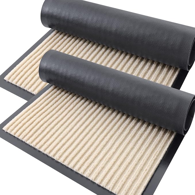 OLANLY Front Door Mat Indoor Outdoor Entrance, Waterproof Heavy Duty Doormat