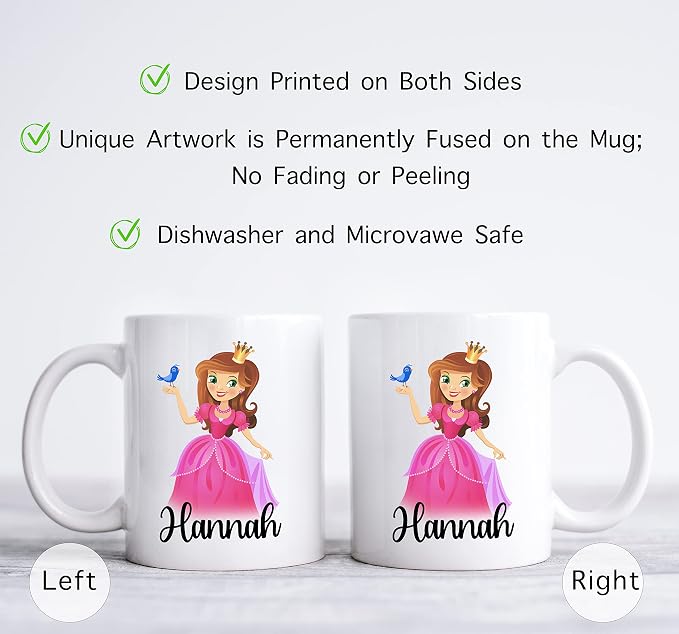 Personalized Mug for Kids, Girls | Customized Hot Chocolate, Coffee & Tea Cup |