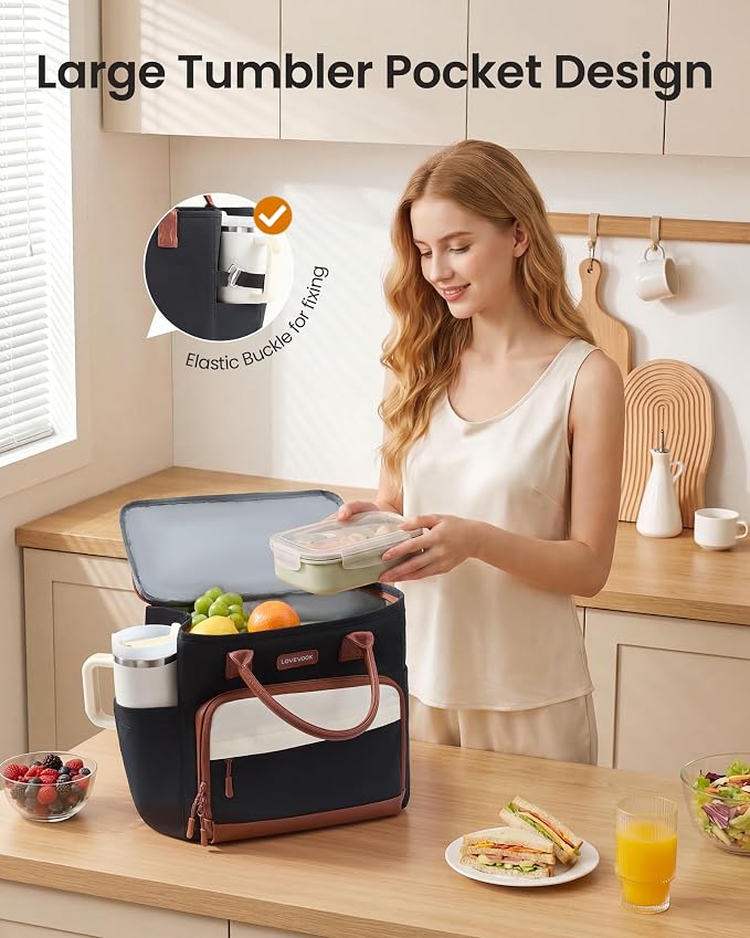 LOVEVOOK Lunch Box for Women, Adult Lunch Bag for Work