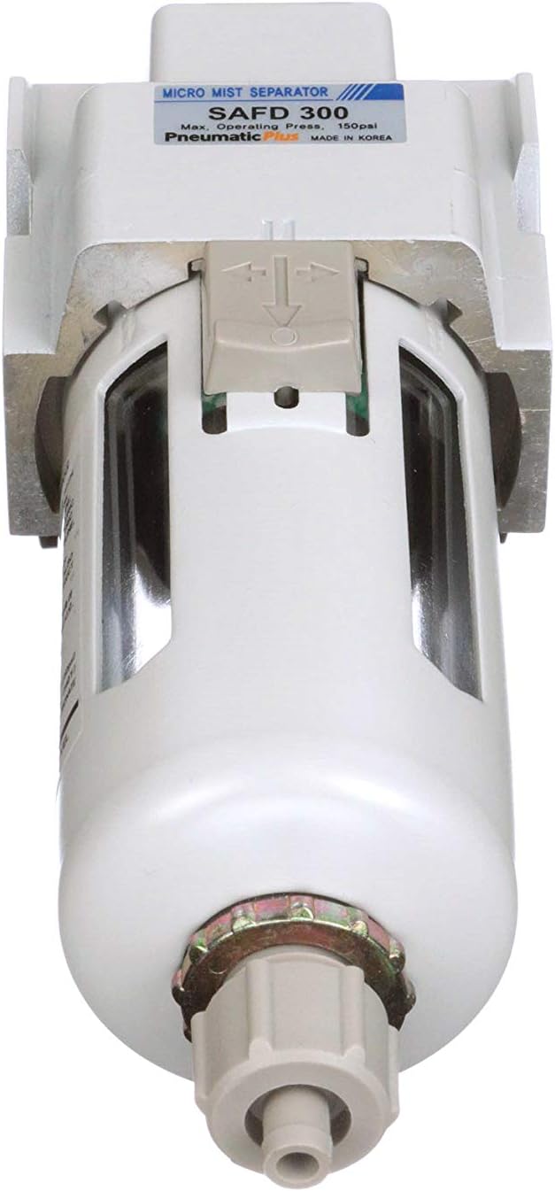 PneumaticPlus SAFD300-N03B Compressed Air Coalescing Filter, 0.01 Micron 3/8"