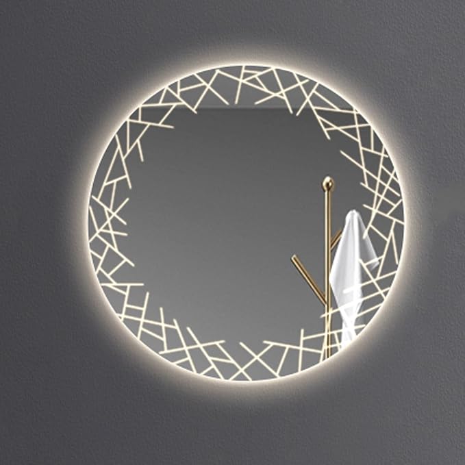 Bathroom Mirror with LED Lights, Wall Mirror with Touch Sensor, Round Mirror
