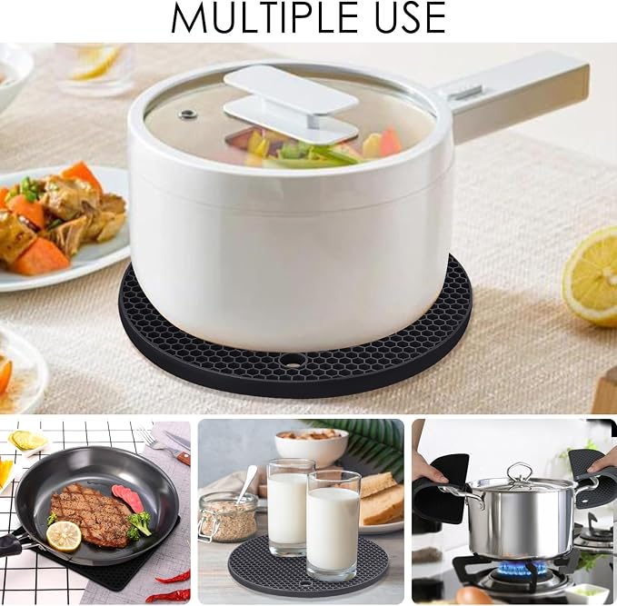 Silicone Trivet Mats, 4 Pack Silicone Pot Holders