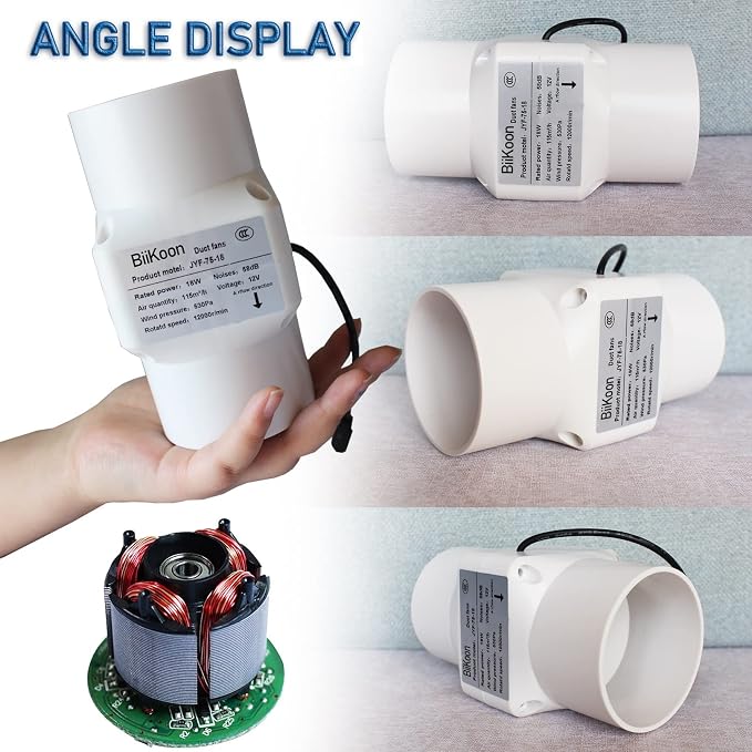 3 Inch Inline Fan 68 Cfm Exhaust Duct Fan