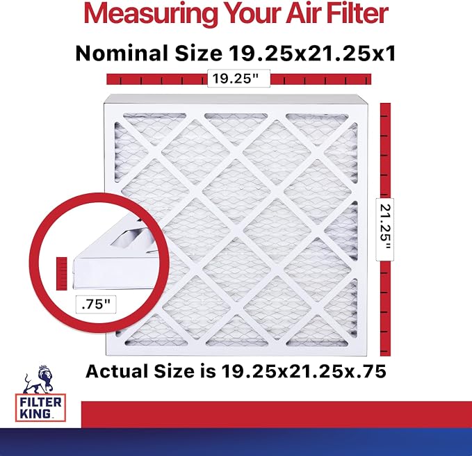 Filter King 19.25x21.25x1 Air Filter | 12-PACK | MERV 11 HVAC Pleated A/C