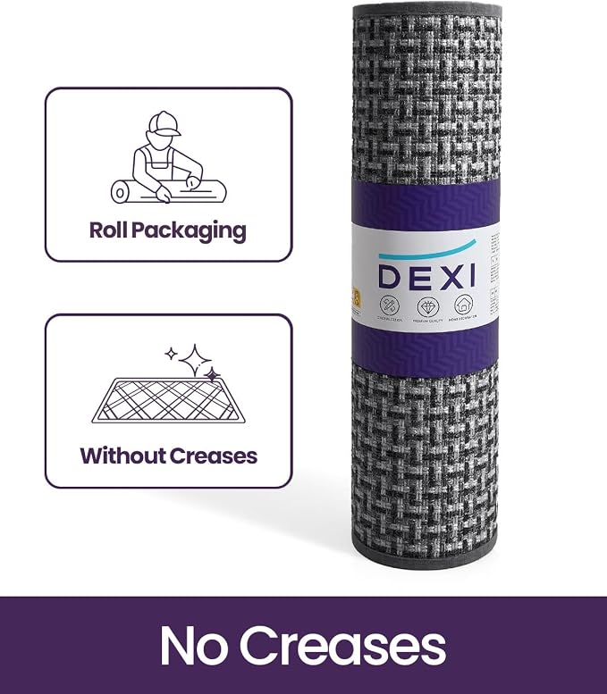 DEXI Ultra Thin Door Mat Indoor Entrance 36x56, Non Slip Rubber Backed Entryway