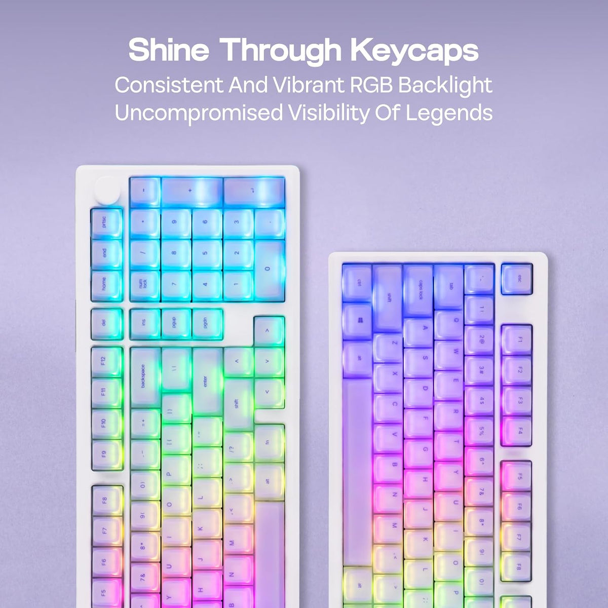 EPOMAKER AegisSil Keycap Set, Silicone Material, Cherry Profile, 113 Keys, 65%/75%/Full Size, Custom Keyboard Keycaps Set for Cherry MX, Kailh, Outemu, Gateron Mechanical Gaming Keyboard (Purple)