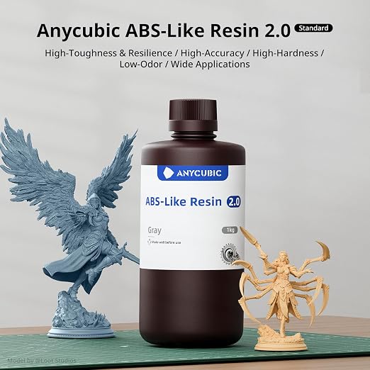 ANYCUBIC 2nd Gen Resin Technology ABS-Like Resin 2.0 Bundle, 3D Printer Resin