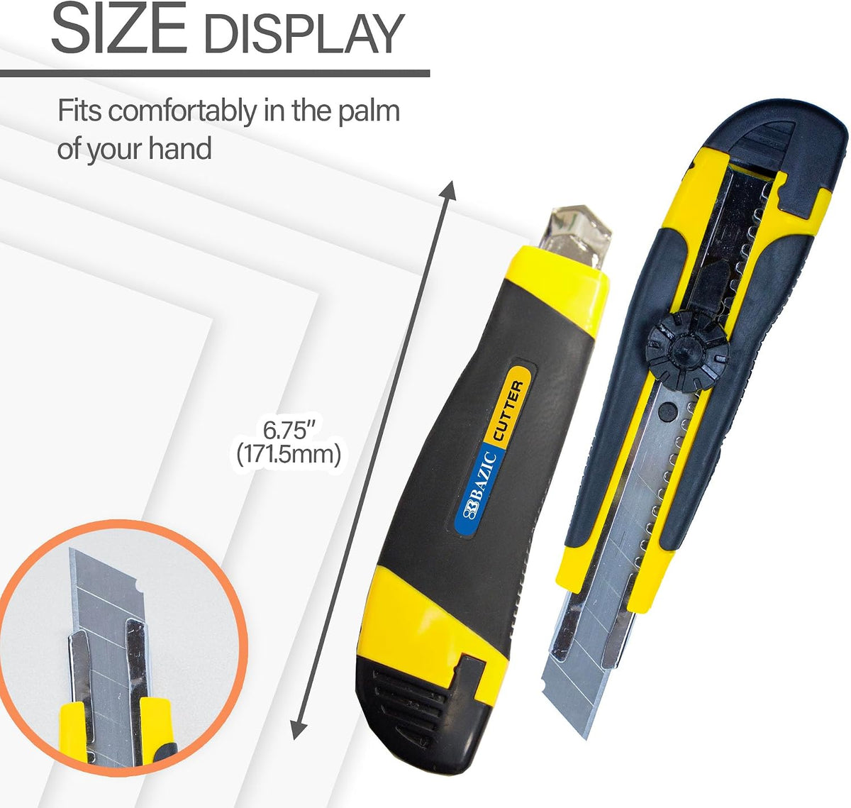 BAZIC Products 18 mm Utility Knife, 144-Case