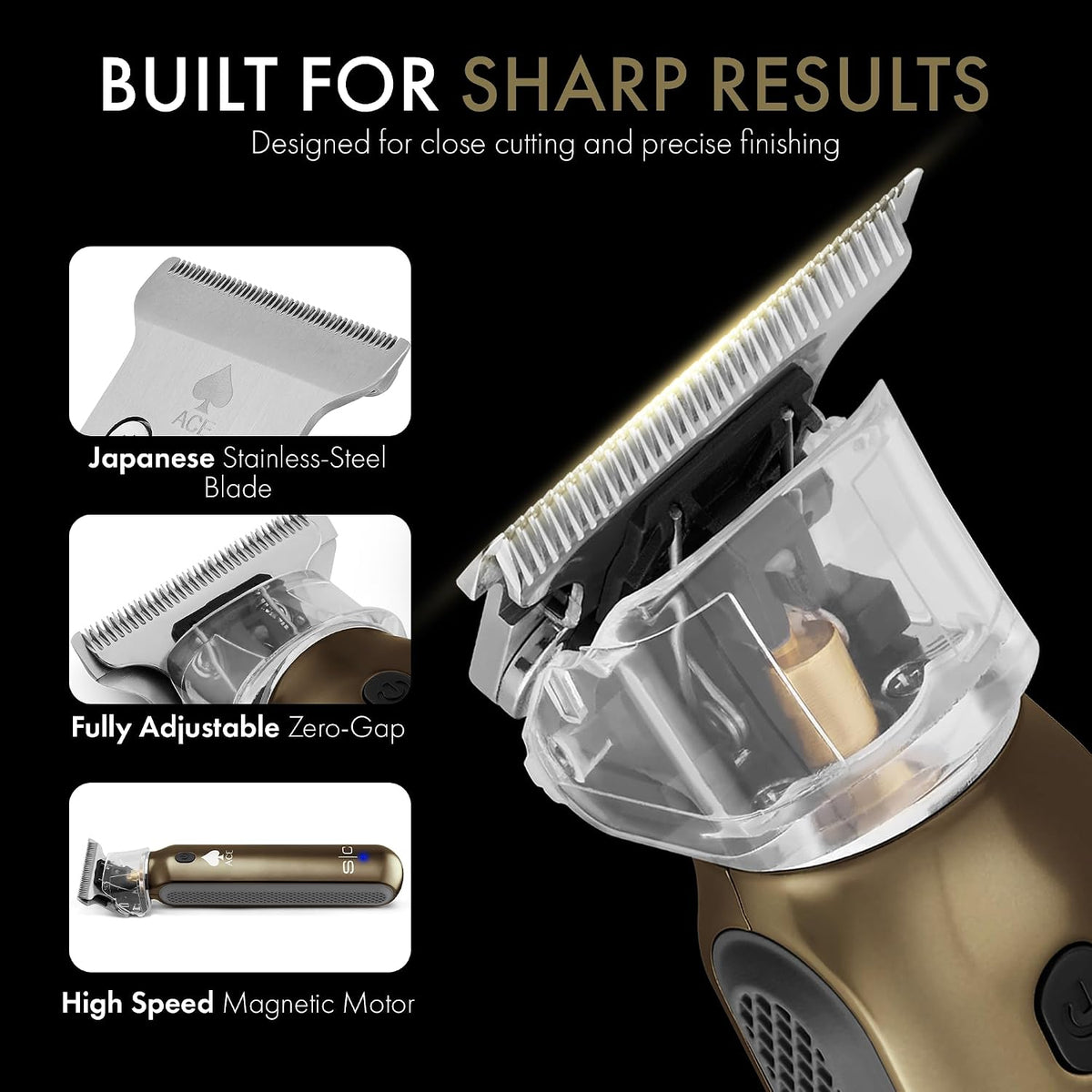 STYLECRAFT Ace Cordless Hair Trimmer, Slim Compact, Up to 7500 RPM Motor