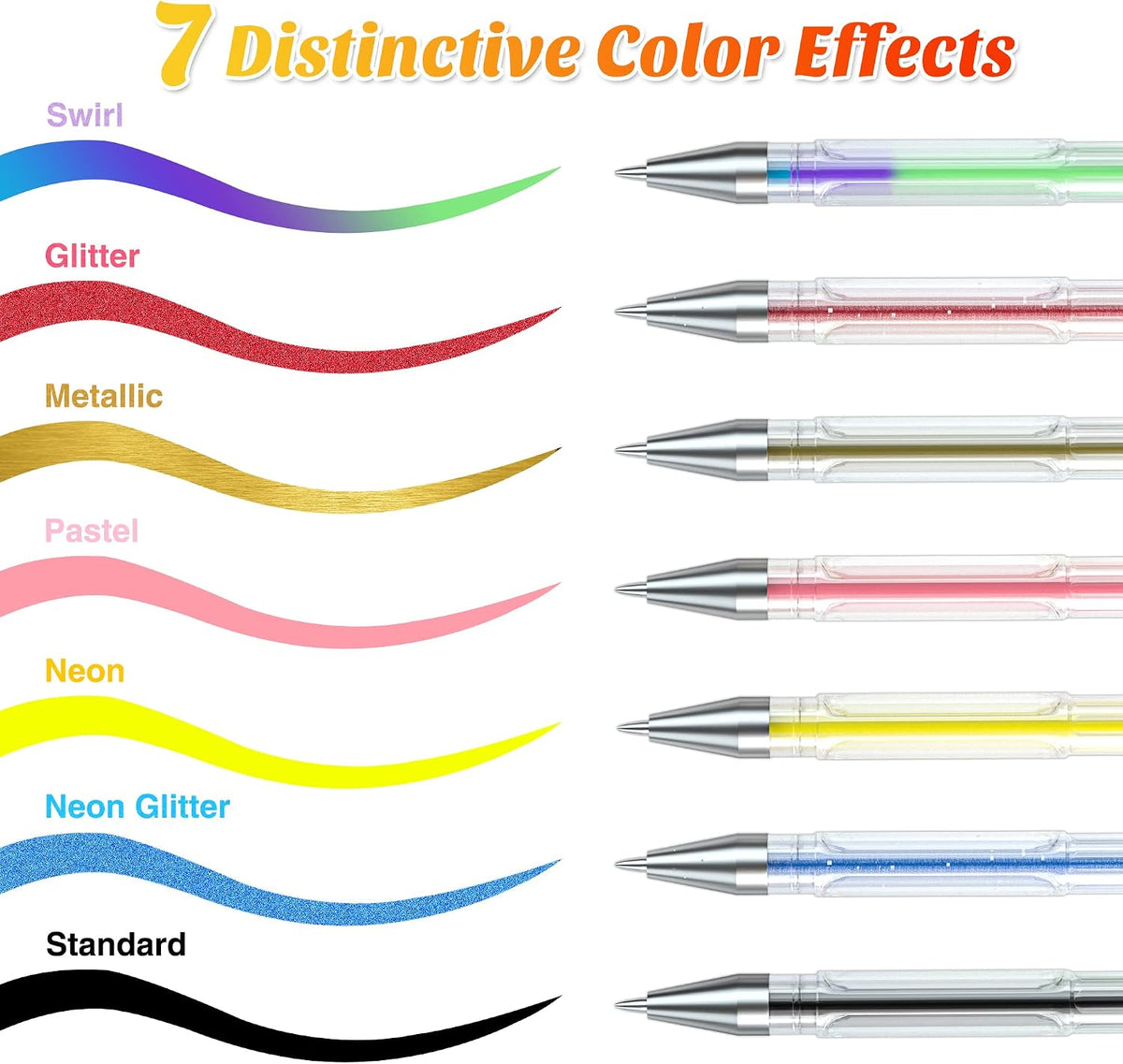 feela 360 Colors Gel Pens Set 180 Unique Gel Pen Plus 180 Refills for Adult Coloring Books Drawing