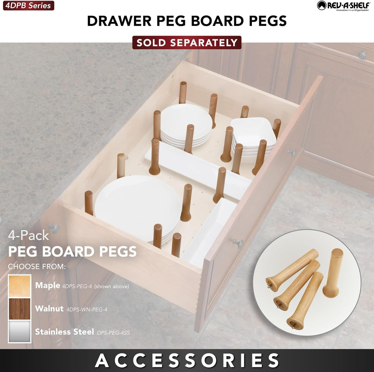 Rev-A-Shelf Trimmable Pegboard Drawer Divider Organizer, 24" x 21"