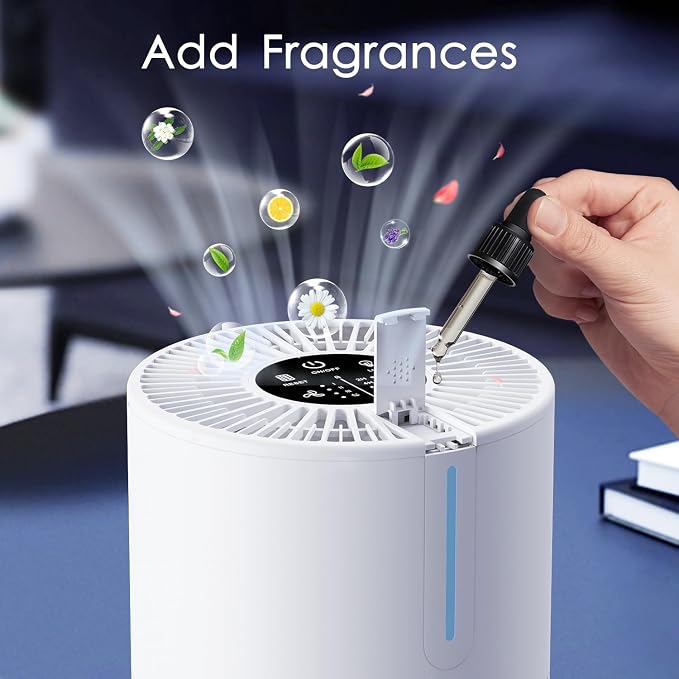Air Purifiers for Bedroom Home 430 Sq.Ft, MOOKA H13 HEPA Filter Small Portable