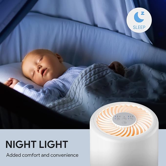 Air Purifiers for Bedroom, FULMINARE H13 True HEPA Air Filter, Quiet Air Cleaner