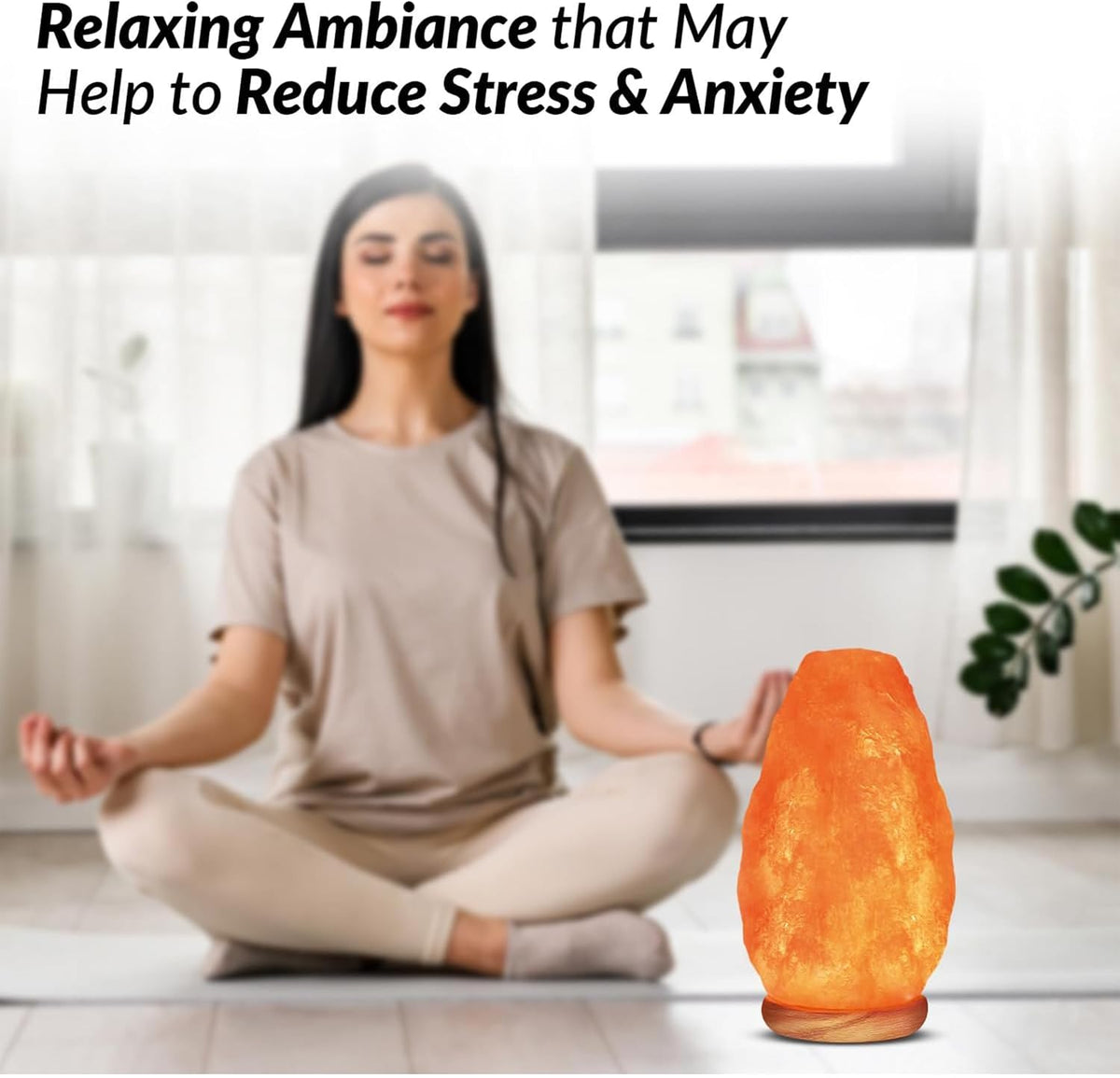 Himalayan Glow Salt Lamp with Touch Dimmer Switch, 5-7 lbs, Natural Pink Crystal, Wooden Base, Room Decor, Home Decor, Relaxation, Ambiance, Gift, Wellness