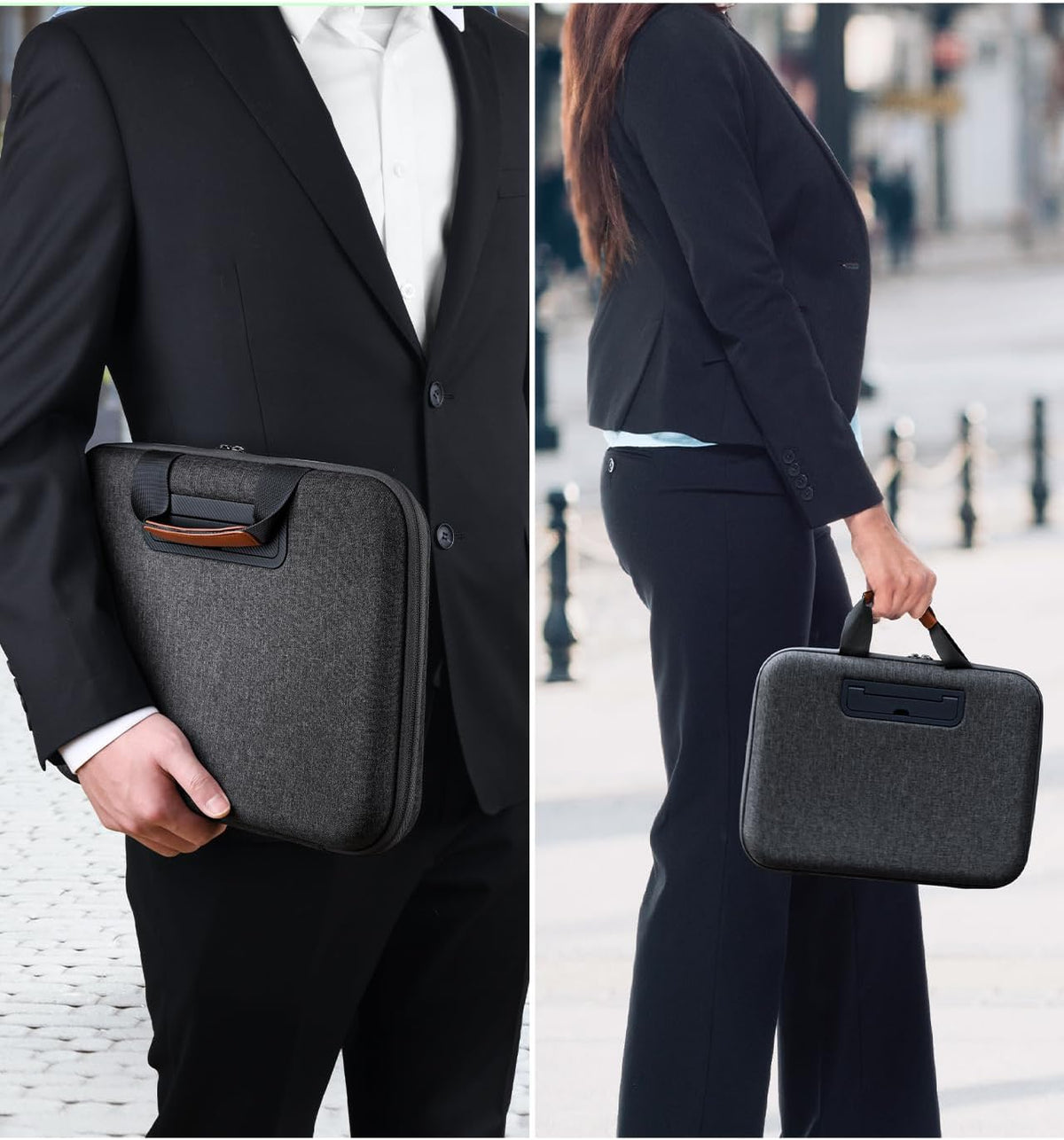 14 Inch Hard Laptop Sleeve 2 in 1 Lap Desk for HP MAC Dell- Black