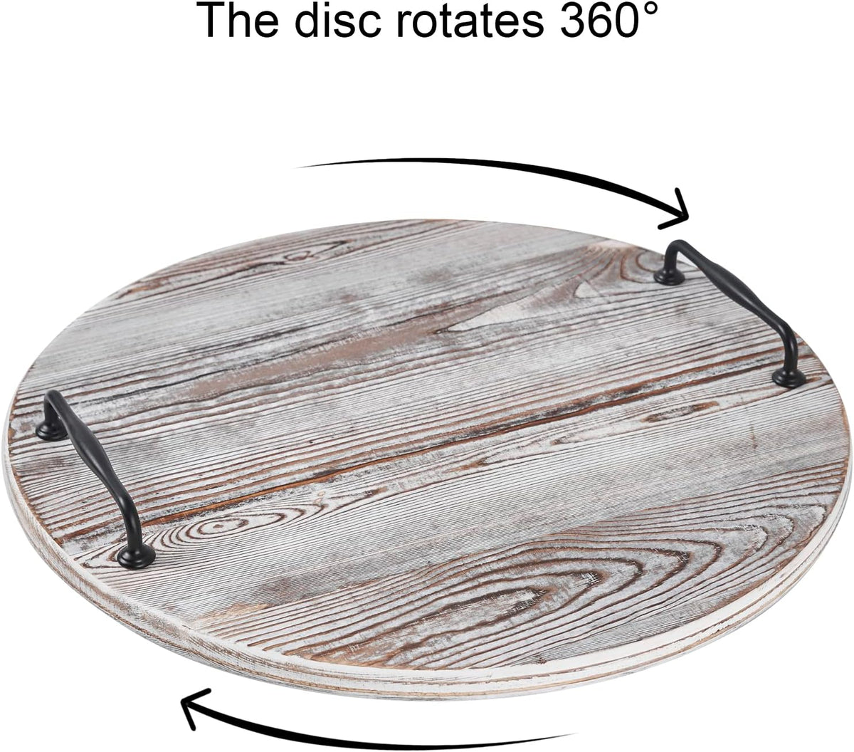 Wooden Lazy Susan for Table Turntable Organizer 18 Inch Large Lazy Susan Vintage Brown Wood Tray for Pantry Cabinet Countertop Serving Tray Round Spins Balanced Spice Rack for Kitchen Dining Room
