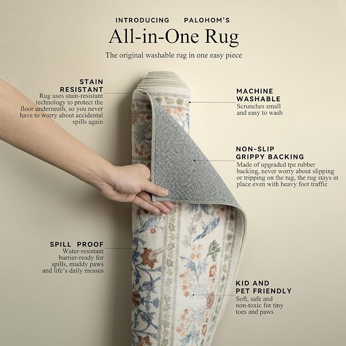 8x10 Area Rugs for Living Room: Washable Bedroom Rug Vintage Area Rug Stain