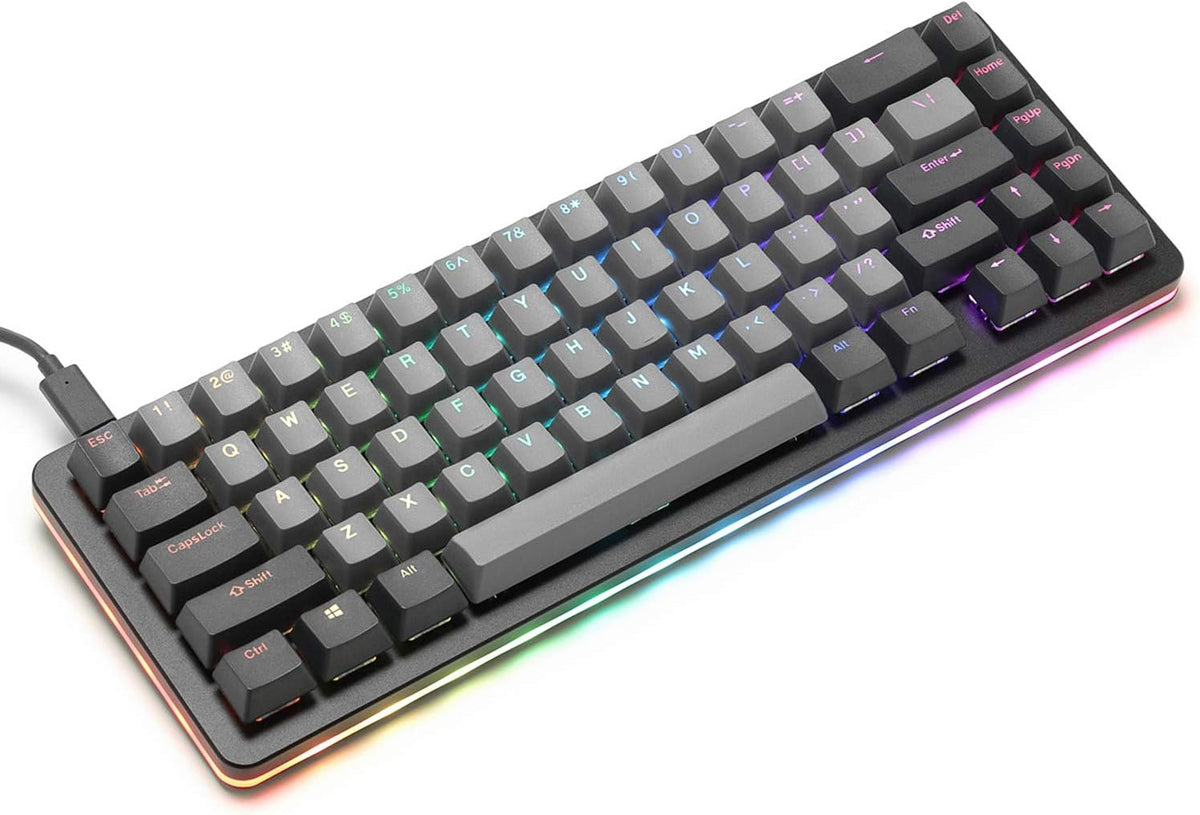 DROP ALT Mechanical Keyboard — 65% (67 Key) Gaming Keyboard, Hot-Swap Switches, Programmable Macros, RGB LED Backlighting, USB-C, Doubleshot PBT, Aluminum Frame (Cherry MX Blue Black)