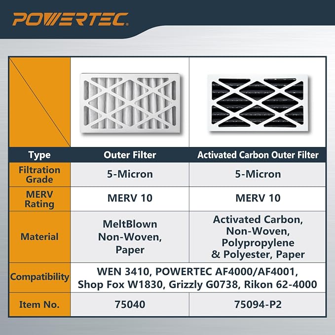 POWERTEC 5 Micron Outer Air Filter