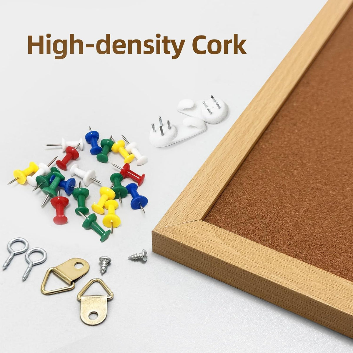 Cork Bulletin Board, 24 X 36 inches with Oak Wood Finish Frame, for Wall Office Home and School