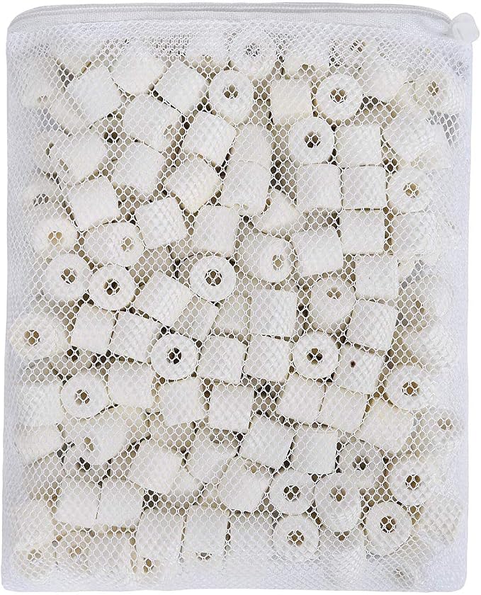 Wave Point Aquarium Filter Media Kits, 1 lb Activated Carbon + 50pc Bio Balls