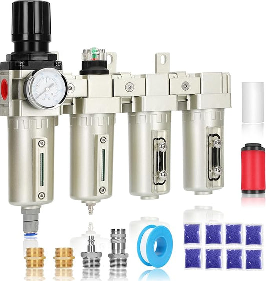 1/2" NPT Industrial Air Dryer for Compressor, 4 Stage Air Compressor Water