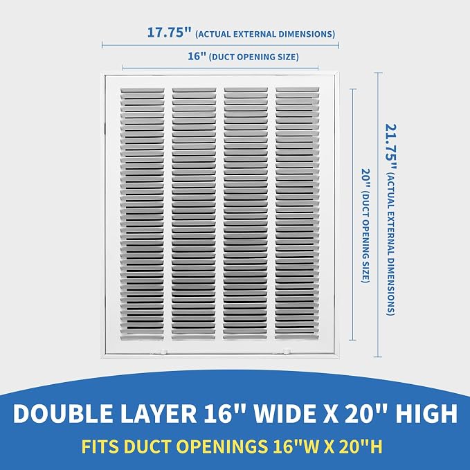 16x20 Return Air Grille, Return Air Vent Cover