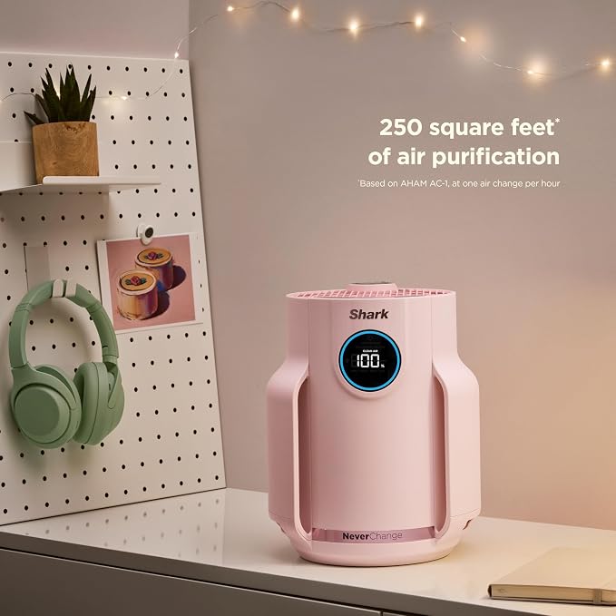 Shark Air Purifier for Home, NeverChange Compact Pro, for Bedroom, Home Office