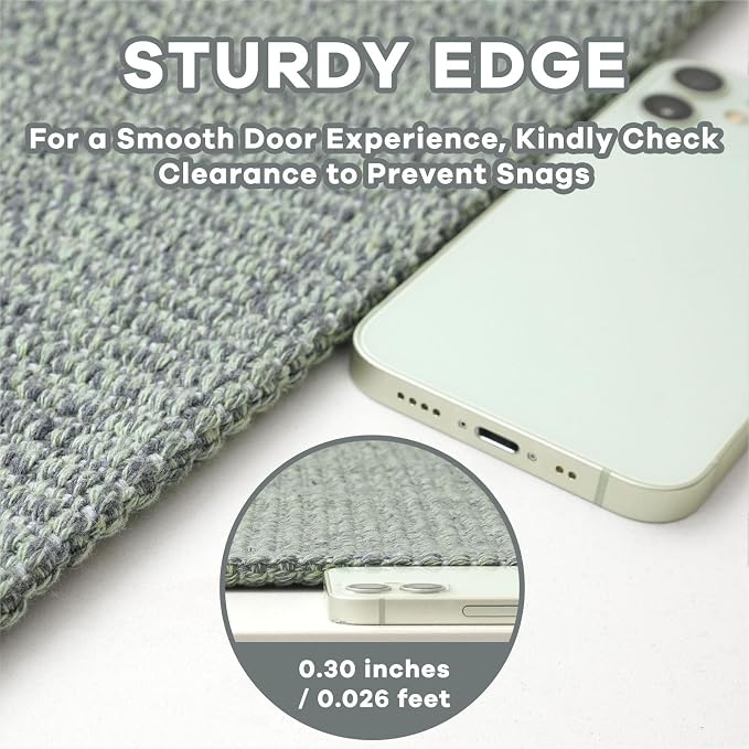 EARTHALL Washable Area Rug 4x6 Ft Non Slip Rugs