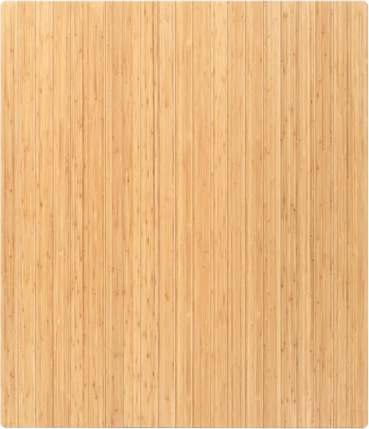 Anji Mountain 48" x 42" Bamboo Office Chair Mat for Carpet & Hardwood Floor