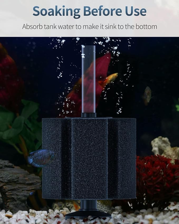 Pawfly Aquarium Large Bio Sponge Filter Quiet Betta Fry Shrimp and Fish Foam