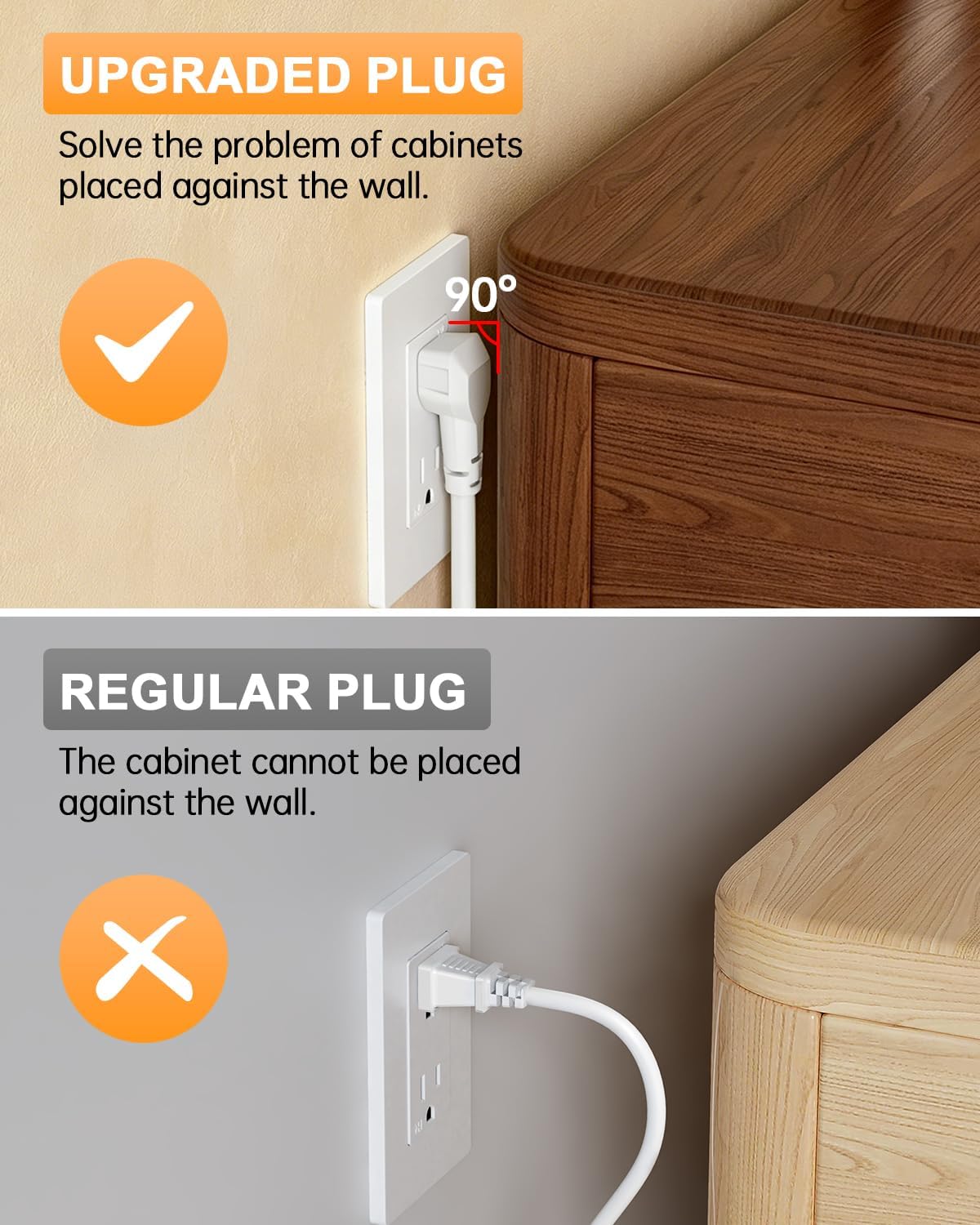in Wall Cable Management Kit with Recessed Outlet Box, Two-Hole Socket, 10ft Power Cord, Tv Cable Hider Wall Kit Fits All Plugs, Easy, Safe Cable Management