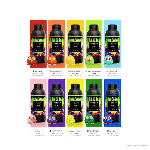RESIONE CL-TH Tough ABS-Like Color 3D Printer Resin, Highly Saturated & Opaque