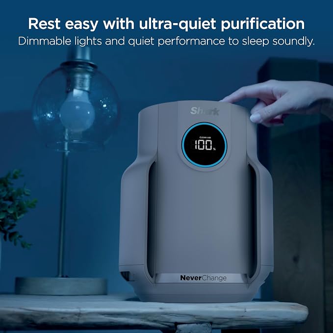 Shark Air Purifier for Home, NeverChange Compact Pro, for Bedroom, Home Office