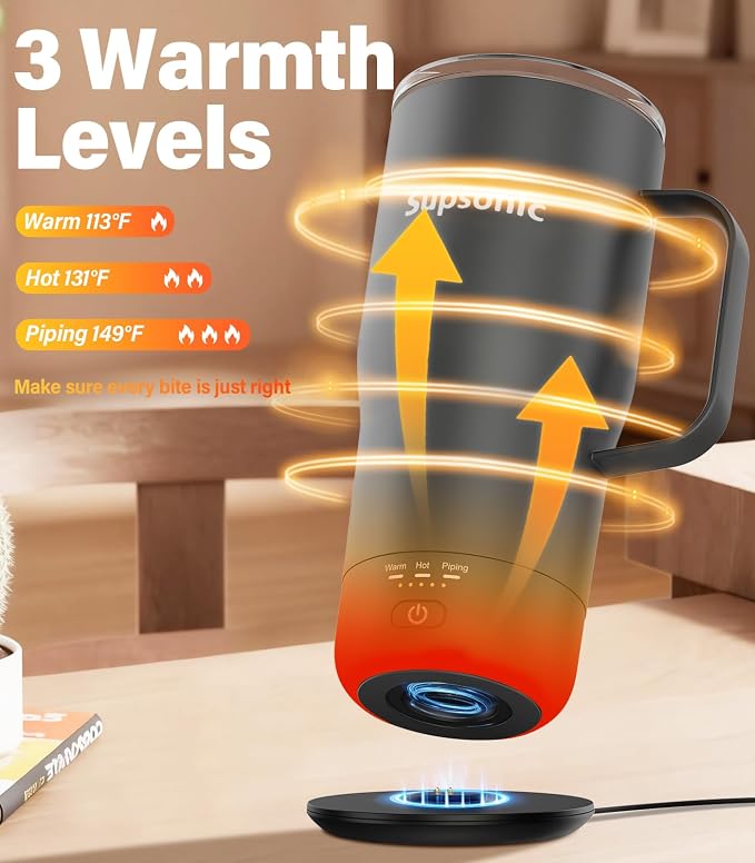 Supsonic Heated Coffee Mug, 20oz Electric Temperature Control Cup | Keeps
