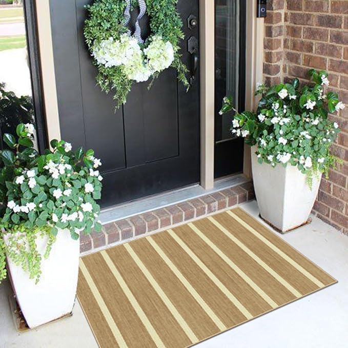 Front Door Rug - 2x3 Non-Slip Door Mat Washable Doormat Indoor Outdoor Entrance