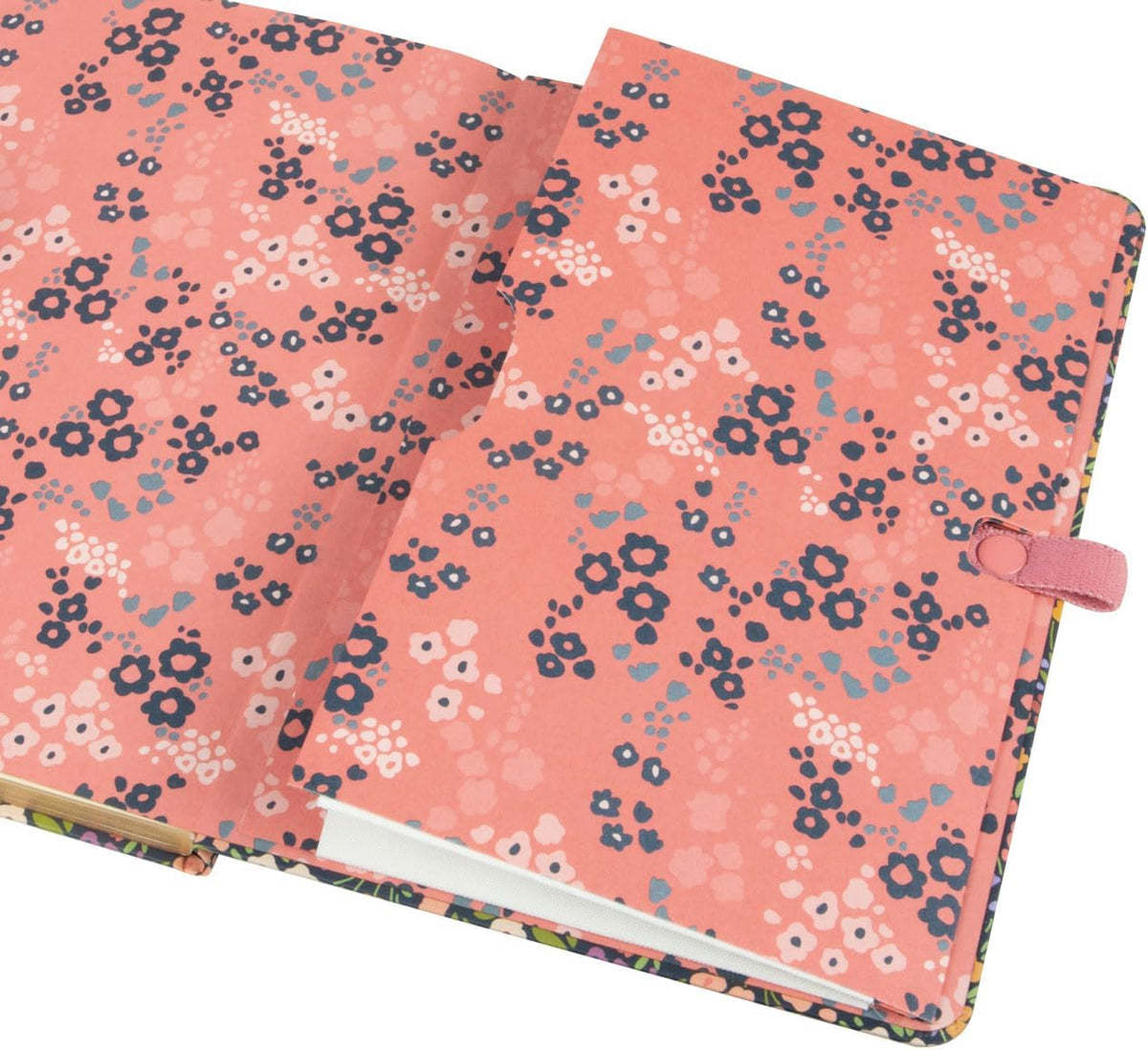Finocam - Agenda 2026 Week to View Horizontal | January - December (12 months) | 2026 Annual Agenda with Elastic Band and 3 Dot Ribbons | Minimal Design Hardcover - Flora - English