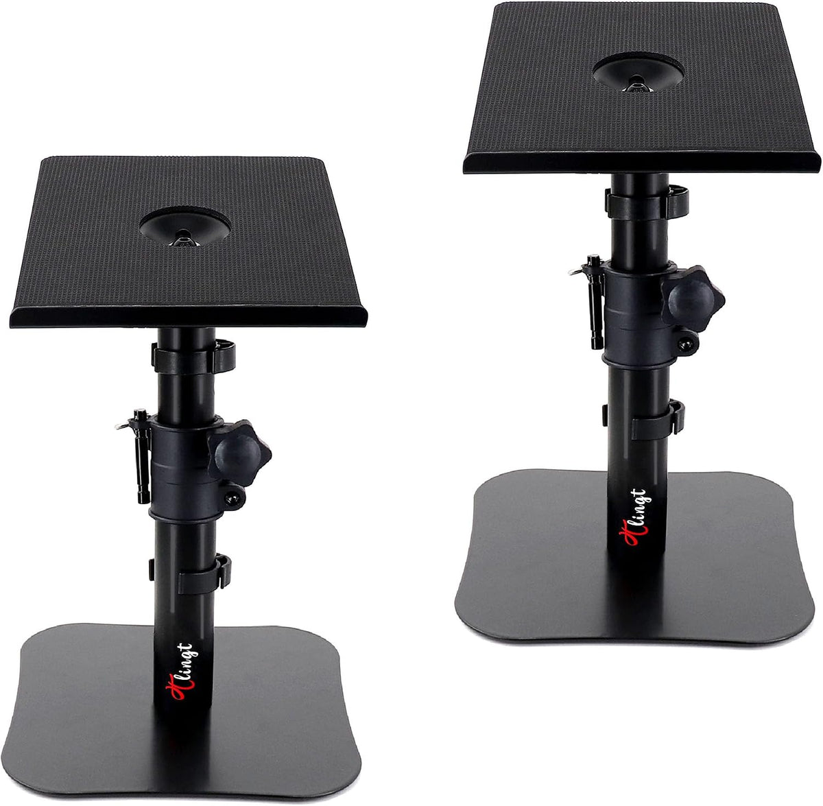 Tlingt Desktop Speaker Stands Pair, Sturdy Flat Base, Height & Tilt Adjusts
