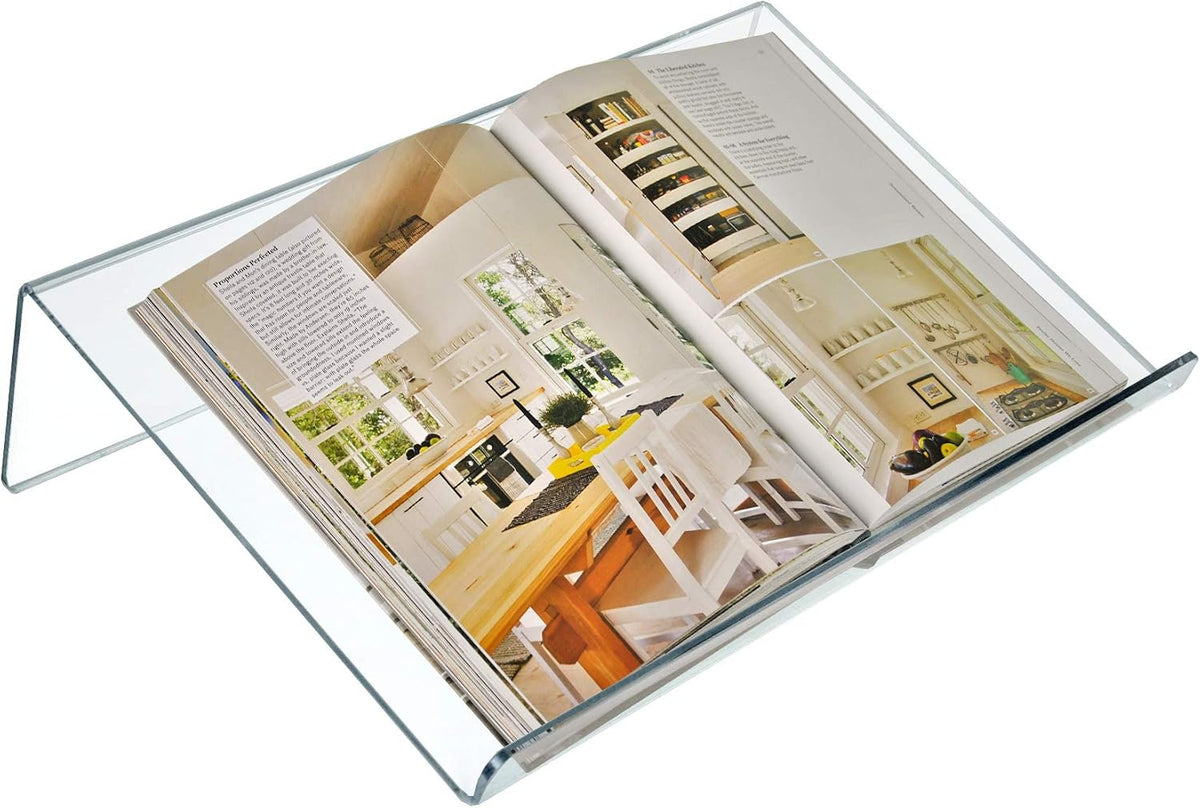 Azar Displays - 515542 - Acrylic Book Stand Holder 3/16" Thick, Size: 18"W x 12"D x 5"H