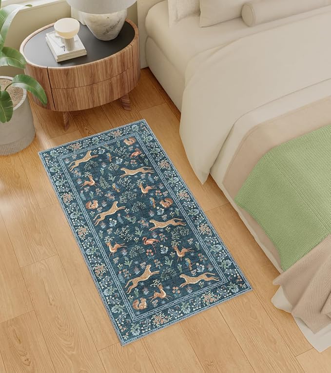 DUKINO 2x4 Rug for Hallway, Washable Kitchen Runner Rug