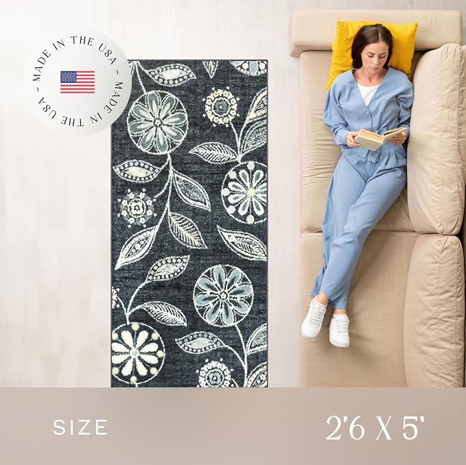 Maples Rugs Reggie Floral Runner Rug