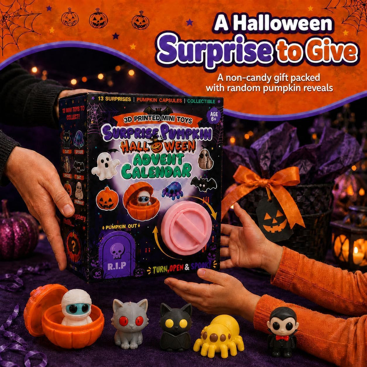 Halloween Advent Calendar 2026,13 Pumpkin Capsule Mini Figures